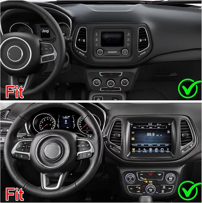 10" Android 13 Car Stereo for Jeep Compass 2017-2019, 2.5D 1080P HD Touch Screen, 2+32GB, Wireless for CarPlay/Android Auto, GPS, Bluetooth, Car Radio Player