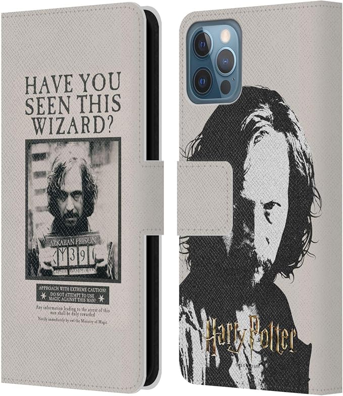 Head Case Designs Officially Licensed Harry Potter Sirius Black Poster Prisoner of Azkaban II Leather Wallet Case Compatible with Apple iPhone 12 / iPhone 12 Pro