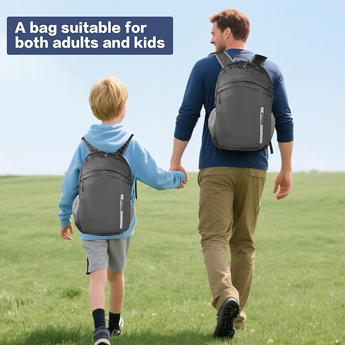 Waterproof Foldable Backpack Dry Storage Lightweight Daypack 35L Outdoor Backpack for Beach Men Women Grey