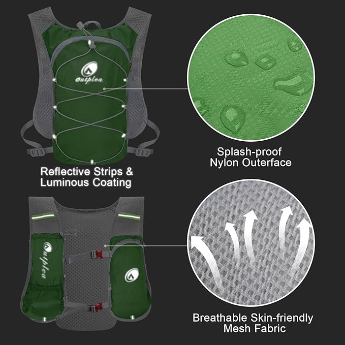 Lightweight Hydration Backpack with 2L Water Bladder for Men Women, Small Water Backpacks Running Vest for Hiking