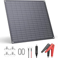 ZOUPW 30W 12V Solar Battery Charger,12V Solar Battery Maintainer Trickle Charger with Built-in Intelligent Charge Controller,IP68 Waterproof for Car Boat Marine RV Trailer Motorcycle