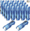 Fumete 20 Pieces LED Flashlight Mini 3 Mode Tactical Torch Small Water Resistant Pocket Flash Light Adjustable Focus Light Pen for Men, Father, Indoor Outdoor Hiking (Blue)