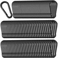 100 Pack 2" Spring Snap Hook Carabiners, M5 Galvanized Steel Black Small Carabiner Clip, Keychain Clip, Quick Link Key Chain for Hammock Swing Set Outdoor Travel, Camping, Fishing, Hiking