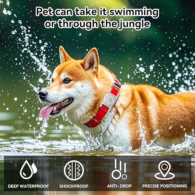 GOCII for Airtag Dog Collar Holder 2 Pack,Waterproof Dog Collar Holder for Apple AirTag(Gen 1 & 2),Silicone Air Tags Case for Dog Collars(Light Gray)