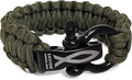 Savior Survival Gear Paracord Bracelet with Stainless Steel Adjustable Shackle