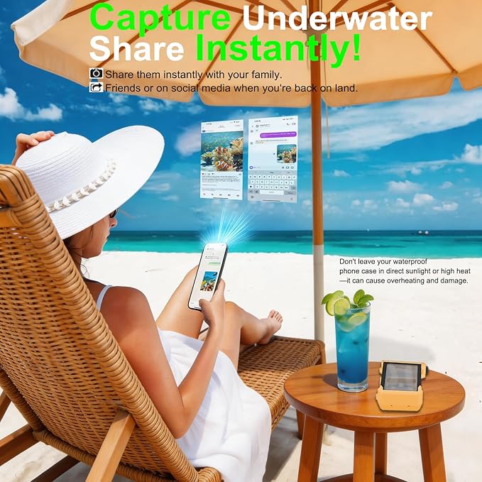 2026 Diving Snorkeling Phone Case for iPhone 17/16/15/14/13/12/11 Pro Max/XS/X Samsung Galaxy S26/S25/S24 Professional Scuba Dive Waterproof Underwater Photo Video Cover (5TH Gen, Yellow-)