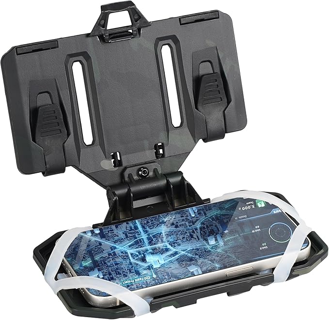 Tactical Molle Phone Holder for Plate Carrier Vest, Quick Release & Adjustable Phone Mount, Compatible with 4.7-6.7 inch Smart Phones, Durable Tactical Accessories for Outdoor Enthusiasts