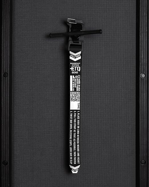 Snakestaff Systems Tourniquet - ETQ Gen 2 Made in The USA | EDC Gear for Trauma Kits, Tourniquet Kits, and Medical Emergency Bags | Gray (1 Inch)