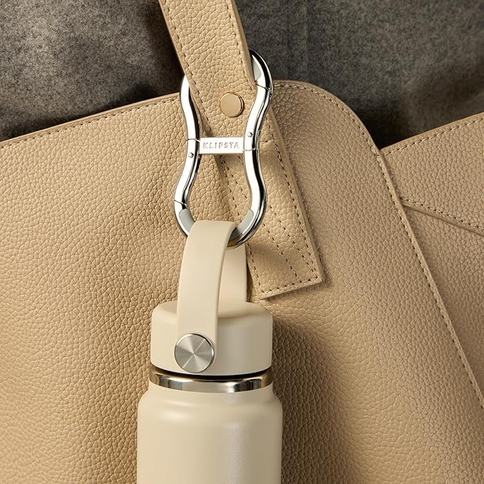 LINK Connector Clip. Women’s Keychain Clip, Fashion Carabiner for Purses & Tote Bags. 2 Secure Hooks, Holds 22lbs
