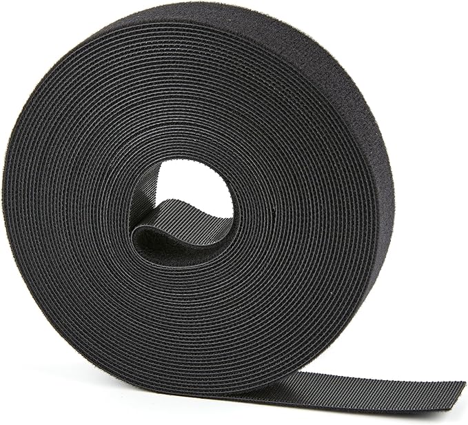 30 ft x 3/4 inch Hook and Loop Roll, Reusable Fastening Cable Ties, Multi-Purpose Cable Management Wire Ties Cable Straps for Organizing Home, Office and Data Centers