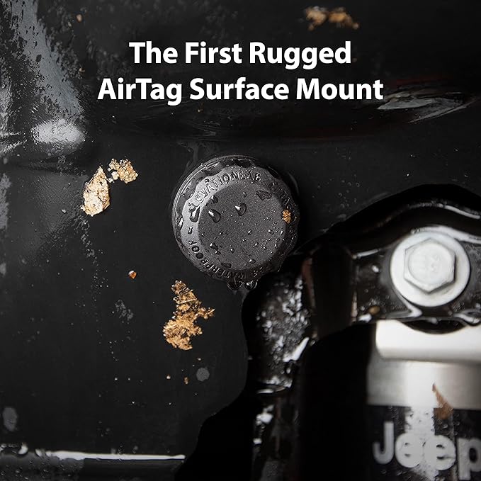 Elevation Lab AirTag Adhesive Mount (4 Pack) - TagVault™ - The First Waterproof AirTag Stick-On Holder | 3M VHB, Indestructible, Screw-On Design, Find Your Bike, Car, & More