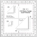 Zonon 5 Inch Military Map Protractor Military Style Utm/mgrs Coordinate Scale Map Perfectly Cut Land Navigation Protractor Maps Reading and Grid Coordinate Reader