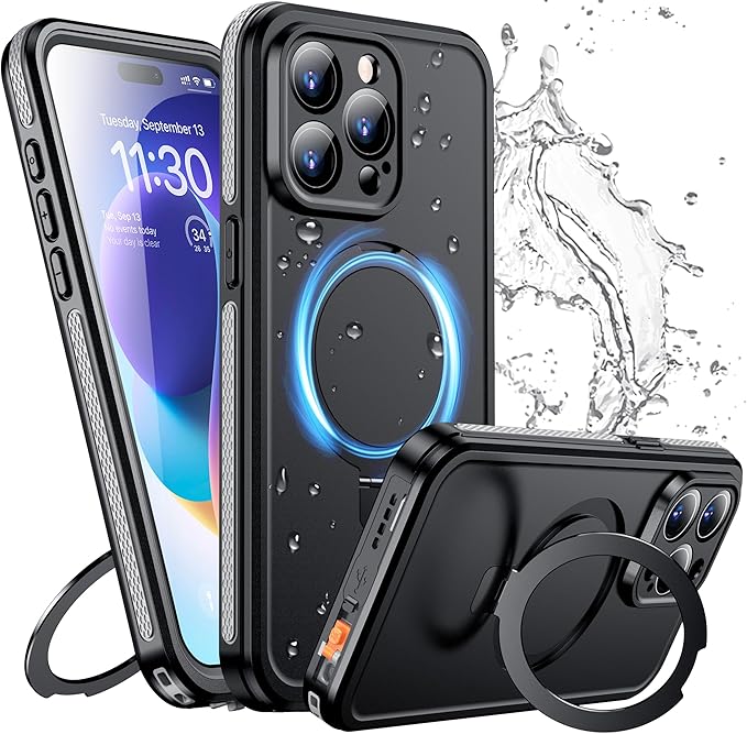 2025 New for iPhone 15 Pro Max Case Waterproof,[Built-in Screen Protector & Camera Protector][Full Body Shockproof][IP68 Underwater][Dustproof][Dropproof] Phone Case for iPhone 15 Pro Max 6.7"