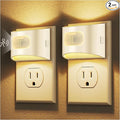DORESshop LED Night Light[2 Pack], Night Lights Plug into Wall, 3 Mode Motion Sensor Night Light Plug in, Dusk to Dawn Sensor, Nightlights for Adults, Bedroom, Bathroom, Hallway, White Cover