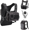 2-in-1 Hydration Backpack & Tactical Chest Pack with 2.5L Water Bladder, Modular Molle Hydration Vest, 500D Nylon Lightweight Running Water Bag for Gravel Cycling, MTB, Hiking, Enduro