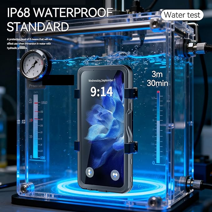 Lunivop Compatible with Motorola Moto G Play 5G 2026 Case 6.7'' Waterproof Dustproof IP68 Underwater Diving Clear Built-in Screen Protection Lanyard 【Military Grade Full Body】 for Moto G Play 5G