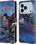 Head Case Designs Officially Licensed Harry Potter Quidditch 1 Prisoner of Azkaban II Leather Wallet Case Compatible with Apple iPhone 17 Pro