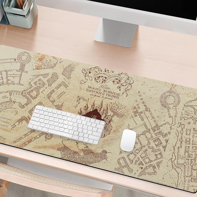 Head Case Designs Officially Licensed Harry Potter The Marauder's Map Graphics 37.4 x 15.75 x 0.16 inches (900 x 400 mm) - XL Gaming Office Desk PC Keyboard Mouse Mat Pad