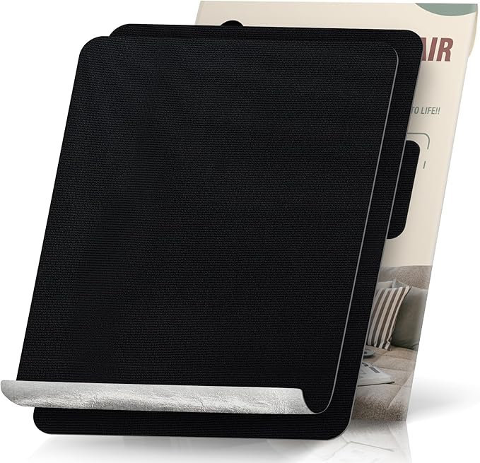 OAZ 2 Pieces 9 x 11 inch Canvas Repair Patches Canvas Fabric Patch Self-Adhesive Fabric Repair Tape Waterproof Outdoor Gear Patch Kit for Boat Cover Awning Sofa Chair Couch Tent Bag (Black)