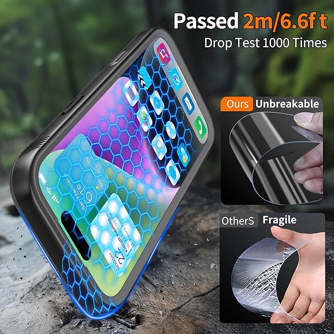 Cozycase TOP Military Protective IP68 Waterproof Case for iPhone 17 Pro Heavy Duty 360 Shockproof Full Body with Screen Camera Protector Double Dustproof Hard Tough 17Pro Front Back Cover