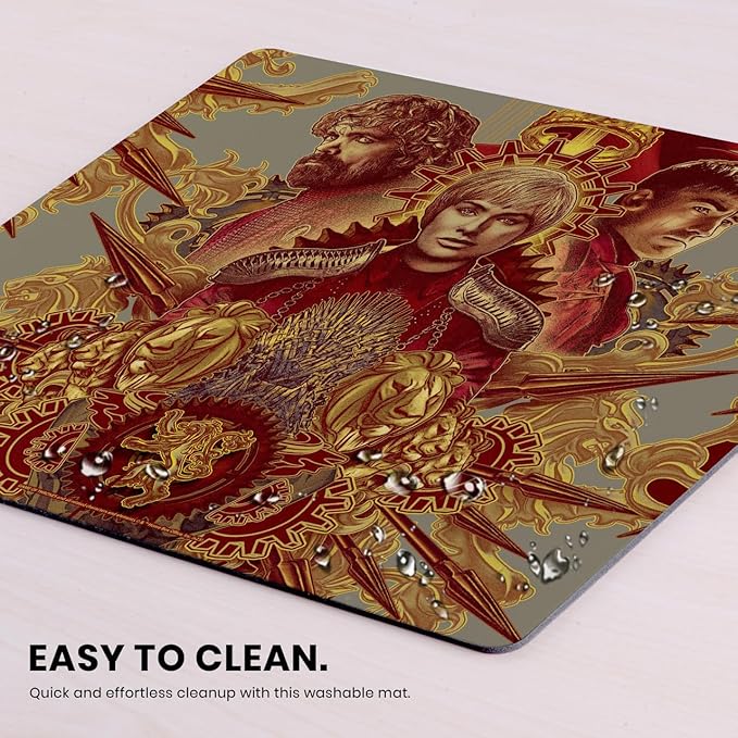 Head Case Designs Officially Licensed HBO Game of Thrones Tyrion, Cersei, Jaime Graphic Art 9.84 x 11.81 x 0.12 inches (250 x 300 mm) - S Gaming Office Desk PC Keyboard Mouse Mat Pad