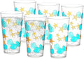 KLIFA- HAWAII series- 20.9 ounce, Set of 6, Sea World Acrylic Drinking Glasses, Shatter-proof Tumblers, BPA-Free, Stackable Plastic Drinkware, Dishwasher Safe Cups, Clear with 2-color printing
