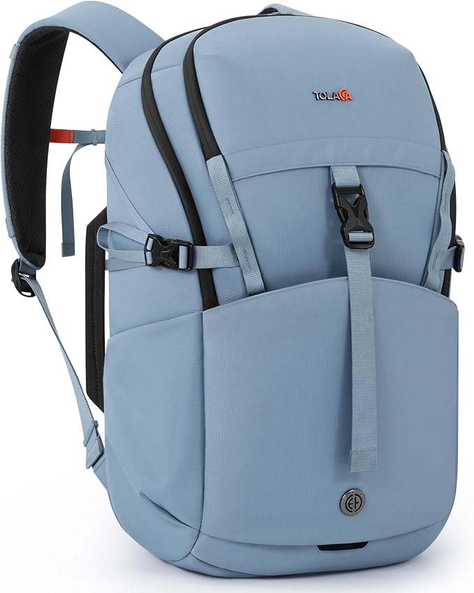 Tolaccea Daypack Backpacks Carry On 30L, Travel Backpack with Waterproof Zippers, Flight Approved Hand Luggage Casual Backpack for Men Women, Durable Bag for Work Business College, Fits 15.6" Laptop