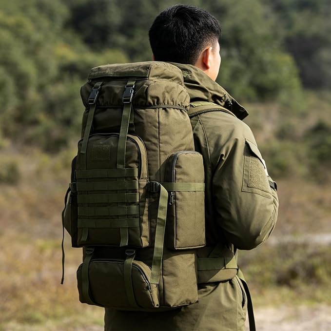 Hiking Backpack for Men 70L/100L Camping Backpack Military Rucksack Molle 3 Days Assault Pack for Climbing | Camping Backpack, 3 Days Assault Pack, for Climbing