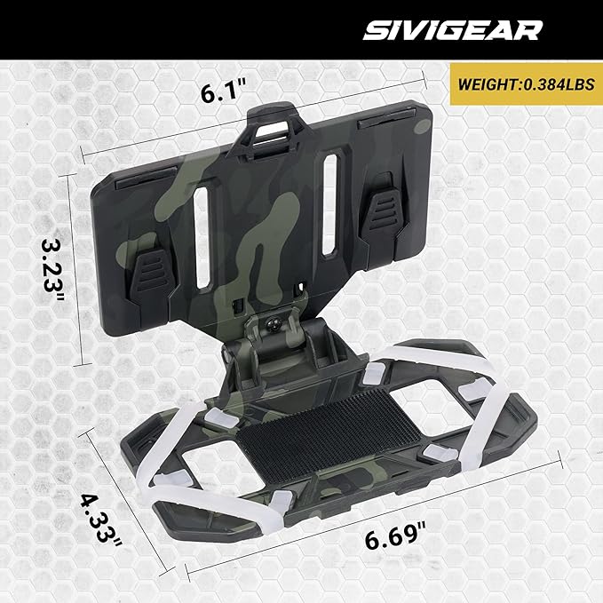Tactical Molle Phone Holder for Plate Carrier Vest, Quick Release & Adjustable Phone Mount, Compatible with 4.7-6.7 inch Smart Phones, Durable Tactical Accessories for Outdoor Enthusiasts