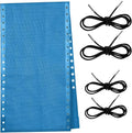 Queekay Chair Replacement Fabric with 4 Bungee Cord Lounge Chair Cloth Mesh Repair Kit for Patio Recliner Outdoor Lawn Pool(63 x 21 Inch,Light Blue)