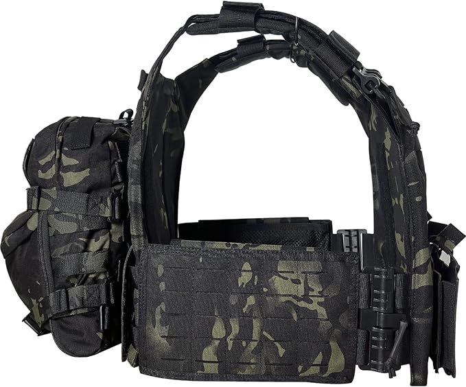 Tactical Hydration Backpack for 2L Hydration Bladder, Lightweight Hydration Backpack MOLLE Water Carrier for 2L Hydration Bladder Reservoir Pack for Hiking Biking Running Climbing