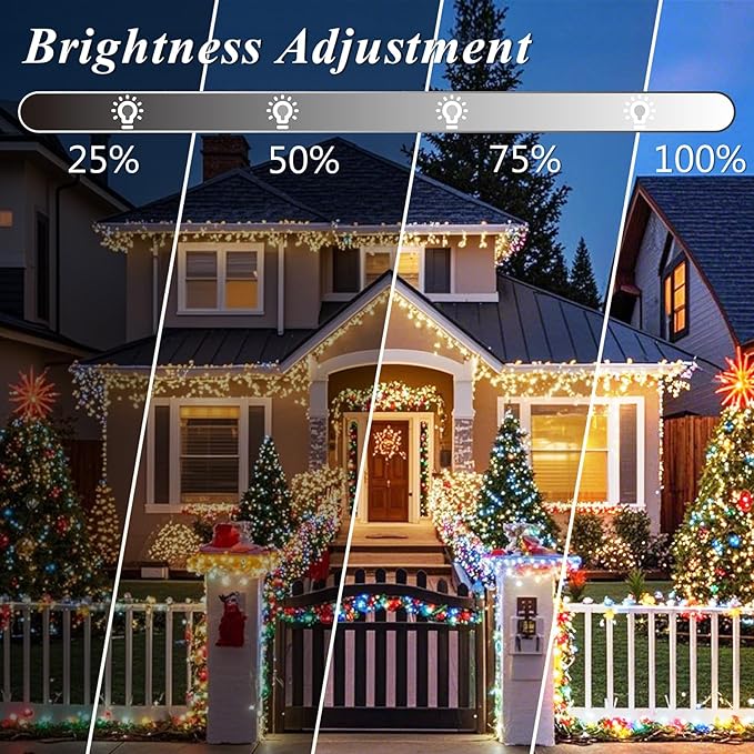 Pooqla Color Changing Christmas String Lights with Remote, 35 Colors 66FT 200LED String Lights Outdoor Decoration, Indoor Connectable Fairy Lights Plug in for Memorial Day 4th of July Decoration