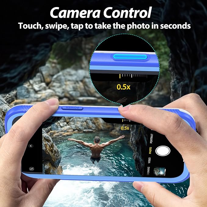 SPORTLINK for iPhone 17 Pro Case - IP68 Waterproof Military Protective Full Body Heavy Duty Shockproof 360 Sealed Dustproof with Camera Screen Protector Phone Cover for iPhone 17 Pro 6.3" Blue