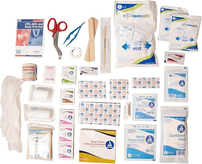 Primacare KC-50PP 50 Person Large Emergency Preparedness First Aid Kit for Home, School and Office, Wall Mounted