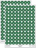 Compass Rose Nautical Star Navigation Map 200+ Round Stickers - Matte Finish - 0.50" Size - Dark Green
