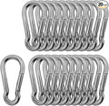 Marine Grade 316 Stainless Steel Carabiners Heavy Duty, Durable & Rust-Free Clips for Gym, Swing, Dog Leashes, Hammocks, Keychains, and More