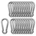 304 Stainless Steel Carabiners -1.57 inch Heavy Duty, Durable & Rust-Free Clips for Gym, Swing, Dog Leashes, Hammocks, Keychains, and More(304,M4,Pack of 20)