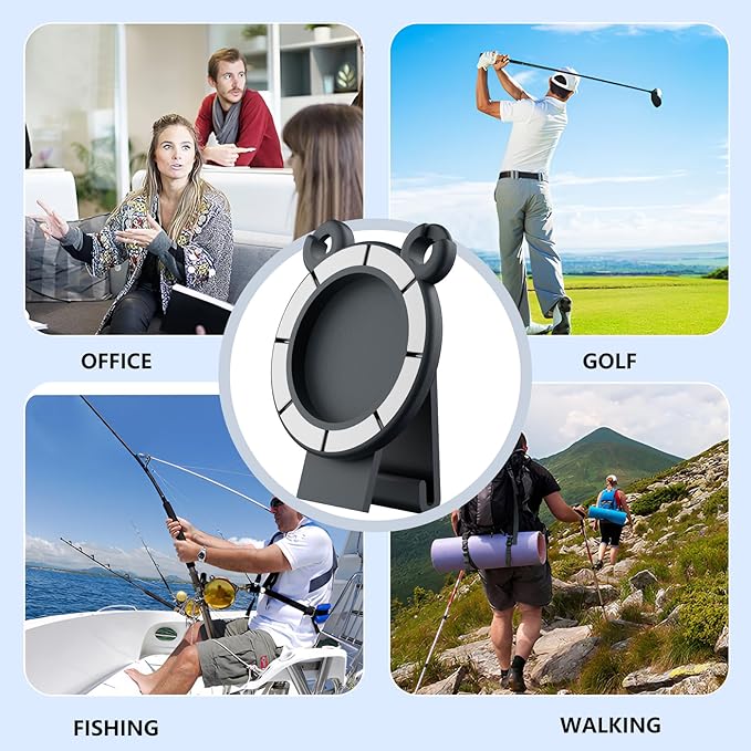 Magnetic Belt Clip for iPhone, Samsung, Google, Moto & More with Anti-Theft Chain for Hiking & Backpack Strap, Travel, Outdoor, Phone Holder Compatible with MagSafe XT