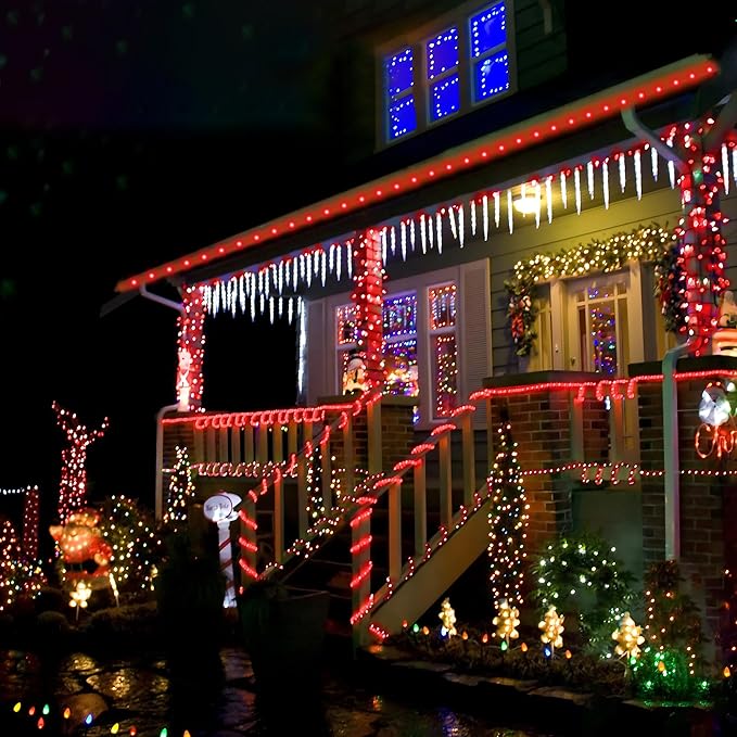 Solar Rope Lights, 33ft 100LED Solar String Lights, 8 Modes Waterproof Solar Powered Outdoor Light, Flexible Clear Tube Light for Garden Backyard Patio Deck Porch Pool Tree Christmas Decoration - Red