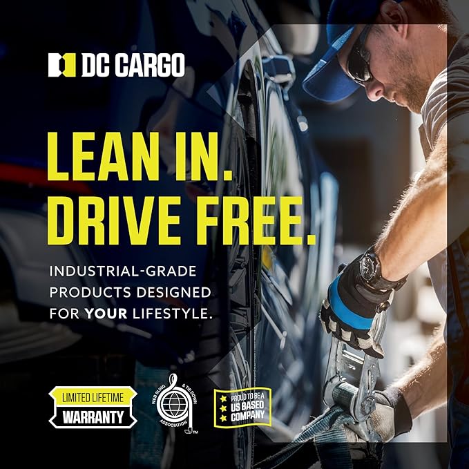 DC Cargo Mall Heavy Duty Hook Hanger E Track Accessories 7.5" Deep (6 Pack) - Garage Wall Mount, Box Truck, Enclosed Trailer, Storage ETrack System - Universal Garage Storage Organizer for Tools
