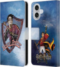 Head Case Designs Officially Licensed Harry Potter Quidditch 2 Prisoner of Azkaban II Leather Wallet Case Compatible with Apple iPhone 16