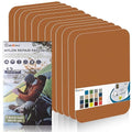 Cahomo 7.9x3.9 inch 12 PCS Nylon Repair Patch Nylon Repair Tape Self Adhesive Fabric Tapes Outdoor Camping Gear Fabric kit for Tent, Umbrella, Down Jackets, Sleeping Bag, Knapsack（Light Brown）