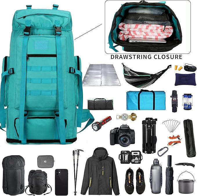 Hiking Backpack for Men 70L/100L Camping Backpack Military Rucksack Molle 3 Days Assault Pack for Climbing | Camping Backpack, 3 Days Assault Pack, for Climbing