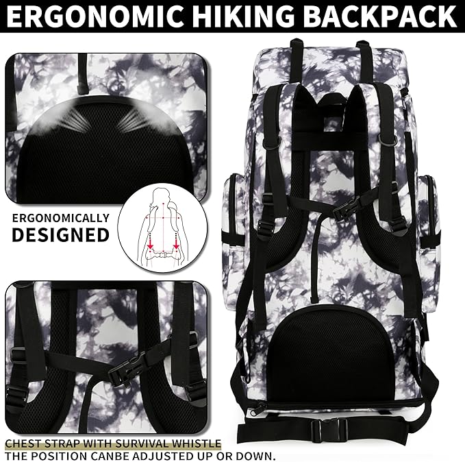 Hiking Backpack for Men 70L/100L Camping Backpack Military Rucksack Molle 3 Days Assault Pack for Climbing | Camping Backpack, 3 Days Assault Pack, for Climbing