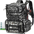 Piscifun Fishing Tackle Backpack with Rod Holders & 4 Tackle Boxes, 42L Outdoor Fishing Bag with Waterproof Rain Cover