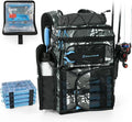 Calamus GearMaster Tackle Backpack with Bait Binder, Large Lightweight Water-Resistant Fishing Bag, Rod Holders, Food Storage