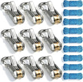 Rope Tightening Tool & Tensioner:6 Pack Rope with Roller Tensioner for Easy and Secure Tying,Heavy Duty Retractable Buckle with Accessory Cord for Camping Boating Home Storage Outdoor Use (Silver 9)