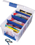 Flambeau Outdoors 4510 Clear Fishing Organizer - Super Half Satchel Soft Fishing Lure Storagees, Bait Organizer, Tuff Tainer with Zerust Anti-Rust Dividers