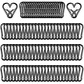 100 Pack 1.57" Heavy Duty Carabiner Clips, M4 Black Galvanized Steel Spring Snap Hooks, Rust-Resistant Keychain Clips for Hammock, Camping, Hiking, Fishing, Swing Set