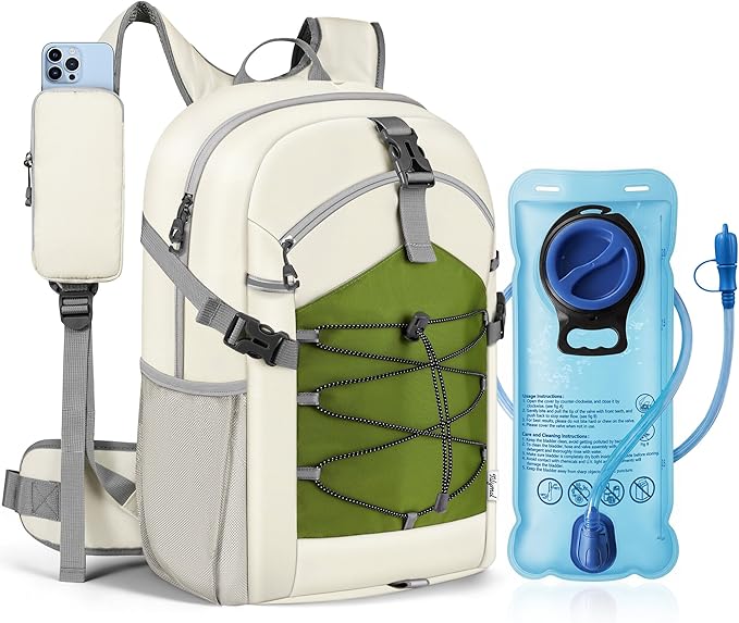TILYMOL Hydration Hiking Backpack with 2L Water Bladder - Lightweight Waterproof Outdoor Camping Backpack/Water Backpack, Hiking Daypack with Hydration System for Hiking, Travel, Running, Biking